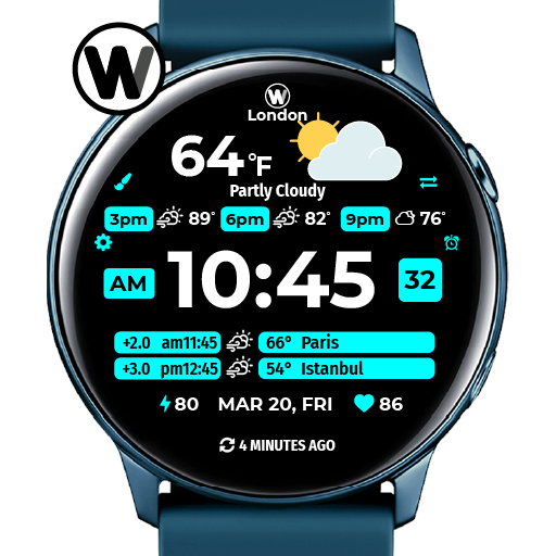 Multi City and Weather Samsung Galaxy Watch Face