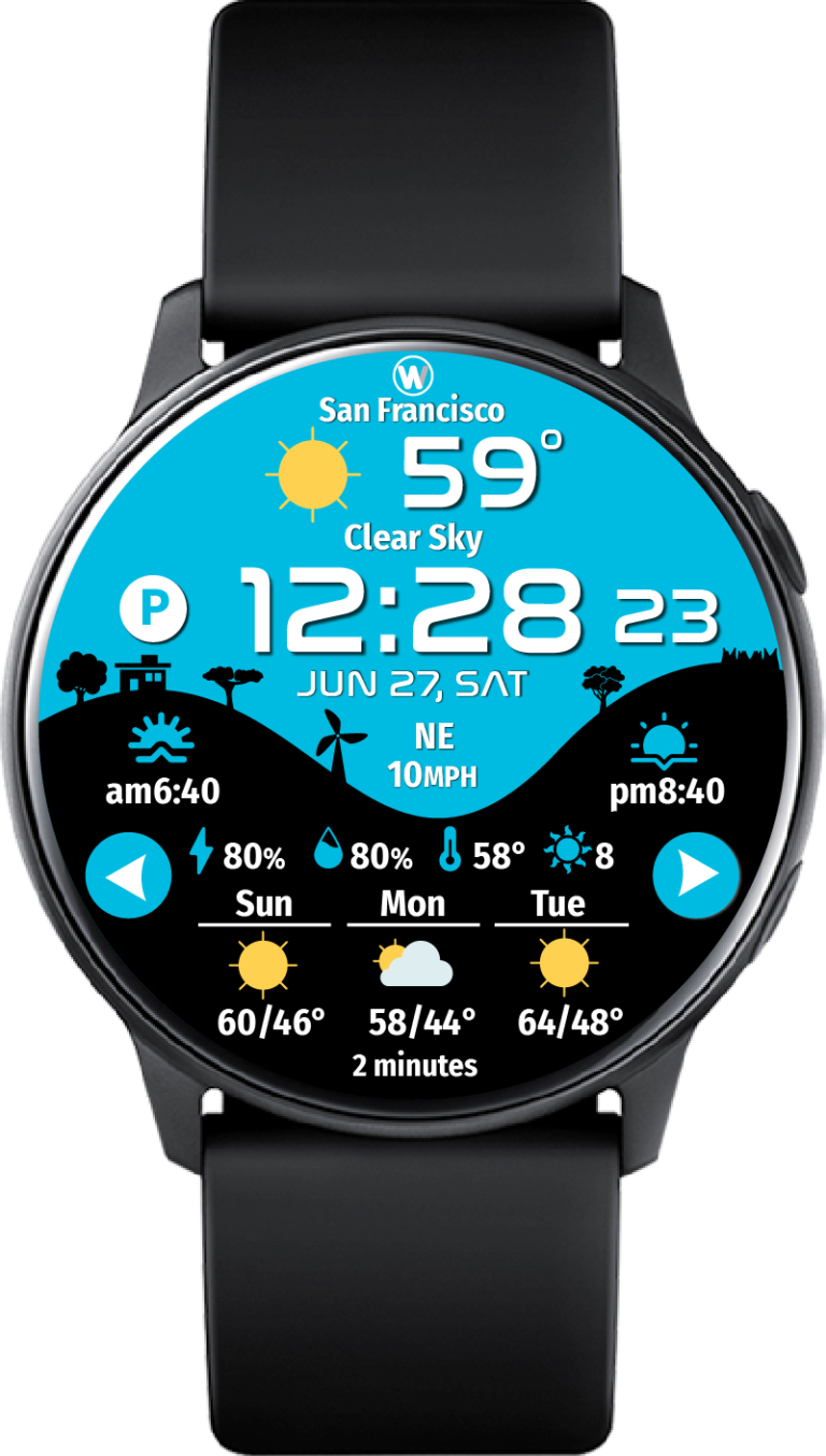 Hills Samsung Galaxy Watch Face Now Watch Faces and Applications